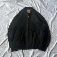 90's vintage ブラック スエード　レザージャケット　LL