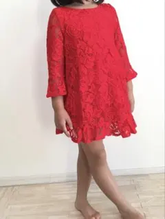 【新品】赤ドレスワンピース110