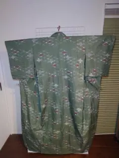 美品　洗える着物　小紋　袷