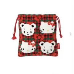 【即完売商品】 ファミリア×ハローキティ 巾着ポーチ