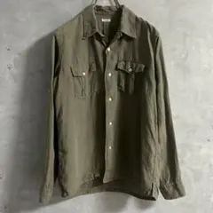 SAINT LAURENT 20SS エディ期 ウエスタン シャツ カーキ - メルカリ