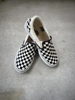 Vans チェッカーパターンスリッポン