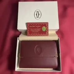 【Cartier/ヴィンテージ】『マストライン』三つ折り財布（付属品有り）