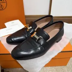 未使用】HERMES モカシン バイカラー 36.5 - メルカリ