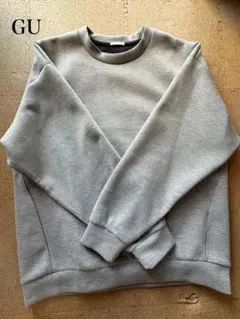 GU グレー クルーネックスウェット