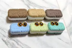 大きめ【約2cm・約2.3cm】フェイクスイーツ ミニチュア クッキーサンド