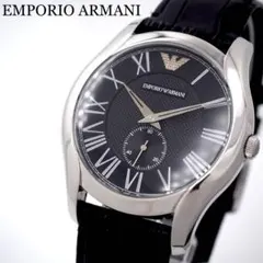 430 エンポリオアルマーニ　時計 メンズ AR-1703 ブラック スモセコ