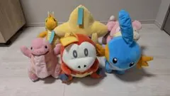 ポケモン ホゲータ/ミズゴロウ/ヤドン/カイリュー/ジラーチ等　ぬいぐるみ