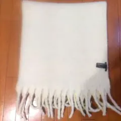 ZARA　大判ストール　マフラー　フリンジ　ライム