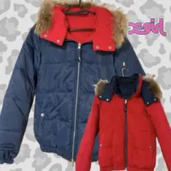 X-GIRL ファー付き タウンジャケット リバーシブル 平成ギャル y2k