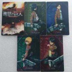 進撃の巨人 3DSTICKER 5枚種