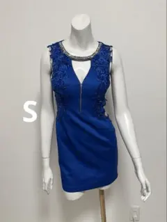 ROBE de FLEURS Glossyグロッシーブルーレース・ビジュードレス