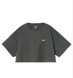 X-girl クロップド丈 半袖Tシャツ チャコールグレー