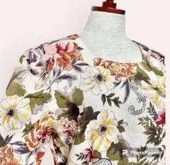 vintage ヴィンテージ ワンピース 花柄 ボタニカル レトロUSA海外古着のサムネイル