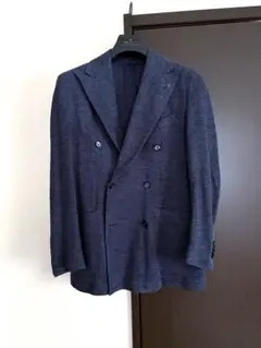 カルーゾ CARUSO 44 イタリア製 ネイビー ダブルジャケット - メルカリ