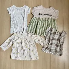 夏のベビーキッズ服 サイズ80 女の子向け 4点セット（西松屋・UNIQLOなど
