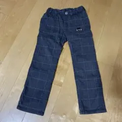 ダブルビー　チェック柄 ロングパンツ グレー