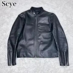 Scye ラムレザー ライダースジャケット 38 羊革 y2k ブラック 短丈