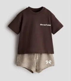 H&M セットアップ Tシャツ パンツ トップス チェック エイチアンドエム