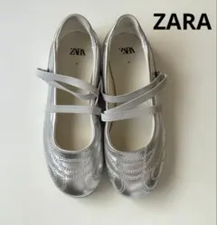 ZARA メタリックバレーシューズのサムネイル