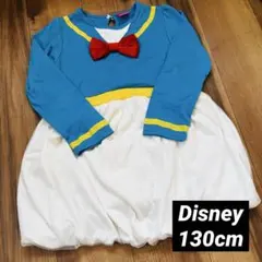 130 ディズニー なりきり ドナルド ワンピース 女の子 長袖 セーラー