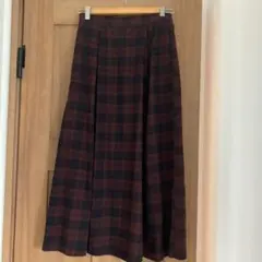 チェックロングスカート