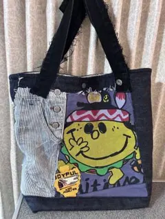 USED デニムパッチトートバッグ