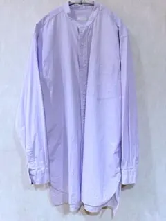 comoli バンドカラーシャツ ブルー ラベンダー - メルカリ
