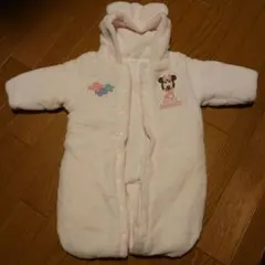 おくるみ　ロンパース　ベビーミニー刺繍 ピンク ベビー 50-70cm