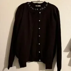 美品アプワイザーリッシェ　ビジュー　アンサンブル　ブラウン