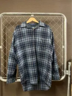 90s〜 Pendletonチェックシャツ ネイビー L ウールシャツ