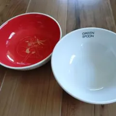 【みなも様専用】GREEN SPOON キャラクター皿 赤白 中サイズ