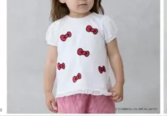 新品タグ付き　プティマイン　サンリオ　リボンアップリケTシャツ　半袖　120