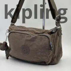 kipling キプリング ショルダーバッグ ナイロン カーキ ゴリラチャーム