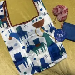 カルディエコバッグ　同柄2個　おまけ付き