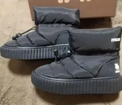 moz 黒 ショートスノーブーツ