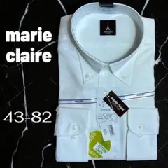 新品✨【marie claire】ビジネスシャツ　形状安定　綿麻　白　43-82のサムネイル
