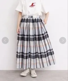 【今季完売】l'atelier du savon 高島ちぢみロングスカートのサムネイル