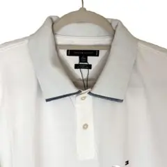 Tommy Hilfiger ホワイトポロシャツ 襟裏デザイン XLサイズ