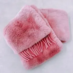 マックスマーラ　ラビットファー　カシミヤマフラー