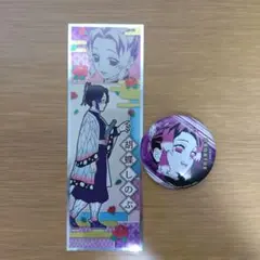 鬼滅の刃 胡蝶しのぶ ロングステッカー＆缶バッジセット