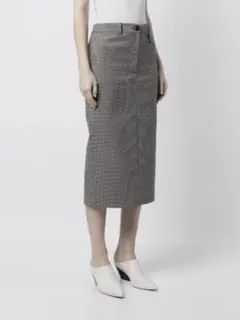 新品未使用 ZARA ザラ タイトスカート グレンチェック スリットのサムネイル