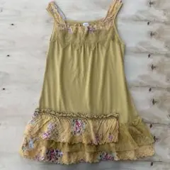 axes femme キャミソール イエロー 花柄 Mのサムネイル
