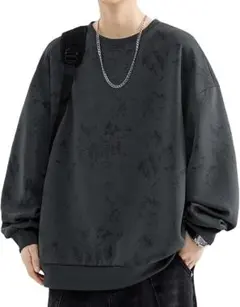 トレーナー メンズ 秋 長袖 カジュアル クルーネック L