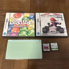 DS Lite本体 ＋人気ソフト4本 ＋ 充電器　ミントグリーン