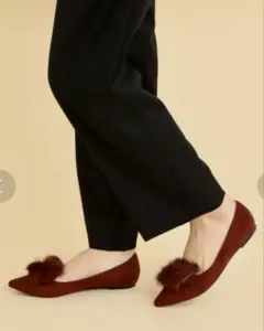 beauty&youth新品同様取り外しファー付ポインテッドトゥパンプス37