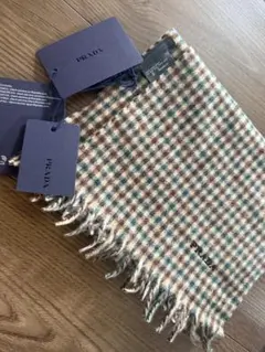 PRADA カシミヤ チェック マフラー 1FS017のサムネイル