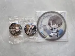 加賀美ハヤト くら寿司 缶バッジ×2・ラバーコースターセット