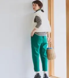 スタディオクリップ　レディースパンツ　グリーン