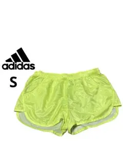 adidas ランニング ショートパンツ ネオンイエロー Sサイズ
